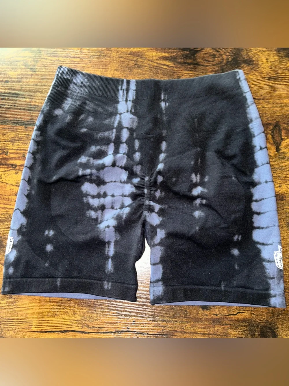 Darc Sport Black and Gray Tie-Dye Athletic Shorts